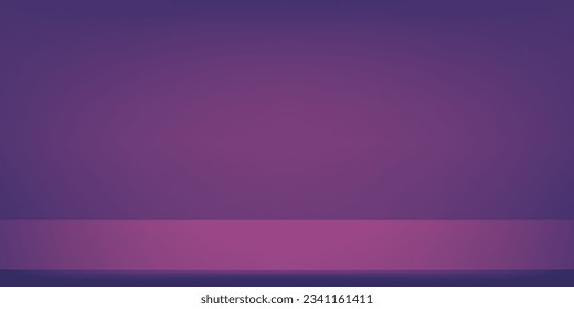 Gradient purple color background. Space for selling products on the website. Template mock up for display of product. Suitable for Halloween. Vector illustration.