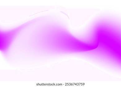 Gradient purple neon light, blur wave form, iridescent smooth holographic brush stroke isolated motion element, transparent background. Dream glow abstract dynamic watercolor shape.