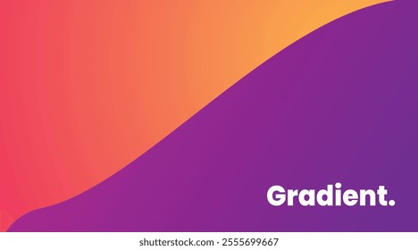 Gradient purple and orange background with modern design