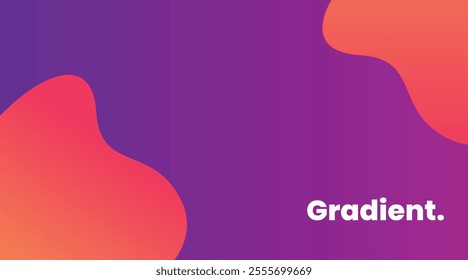 Gradient purple and orange background with modern design