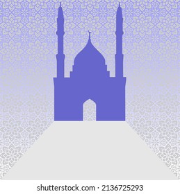 violetter Farbverlauf-Rmadan-Moschee-Hintergrund