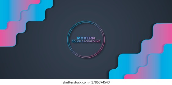 Gradient purple shapes on dark wallpaper