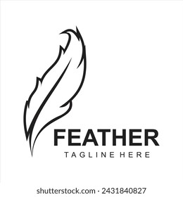 Gradient quill modern logo template