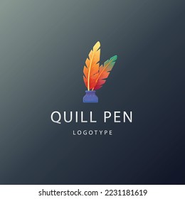 plantilla de diseño de la pluma de degradado