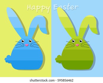 Gradient rabbit Easter with a background