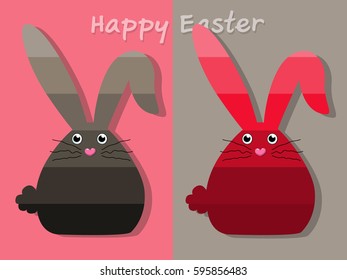 Gradient rabbit Easter with a background