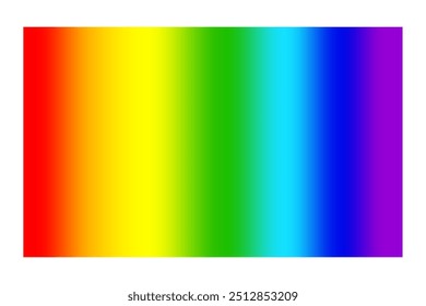 Gradient rainbow background. Vibrant color spectrum. Horizontal blend transition. Colorful vector backdrop.