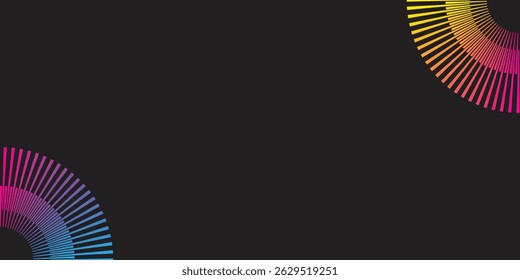 Gradient rainbow circle vector sunburst. Color sunbeams. Frame with rays.