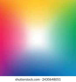 Gradient Rainbow Color Field in a square