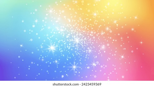 Gradient rainbow glitter background vector design in eps 10