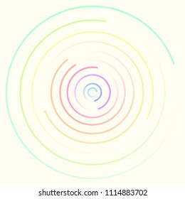 Gradient rainbow pastel stroke circle