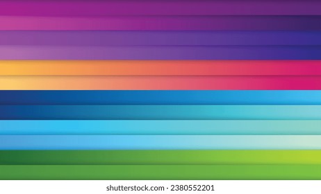 gradient rainbow stripe banners with shadows . 