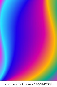 Gradient rainbow vector background eps10 illustration, waved multicolored bright backdrop