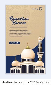 Gradient Ramadan IG story, with Islamic patterns