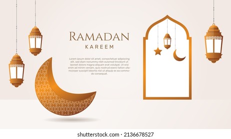 Gradient ramadan kareem background. - Vector.