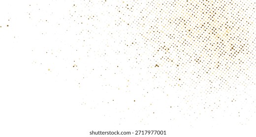 Quadro De Brilho Aleatório Gradiente. Cartão de Confete de Arte. Padrão De Festa De Círculo Amarelo. Modelo de ponto festivo. Design Gold Splash eps 10
