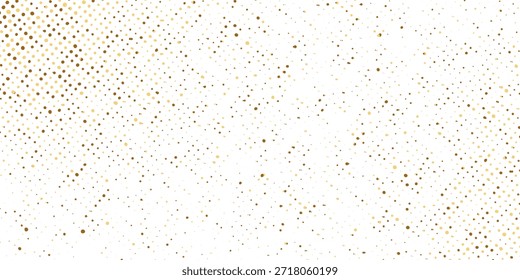 Gradient Random Glitter Frame. Art Confetti Card. Yellow Circle Party Pattern. Festive Dot Template. Gold Splash Design eps 10
