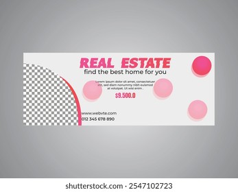 Gradient real estate facebook cover