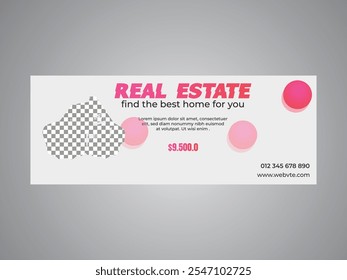 Gradient real estate facebook cover