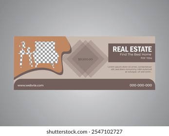 Gradient real estate facebook cover