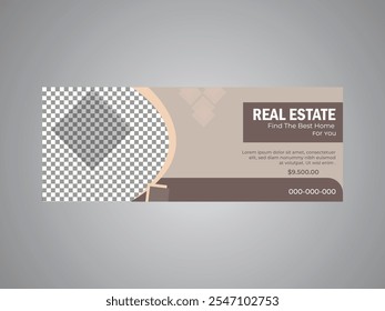 Gradient real estate facebook cover