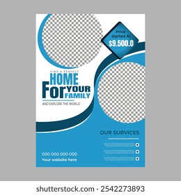 Cartaz imobiliário gradiente com foto