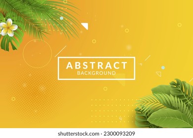 Gradient Realistic summer background banner