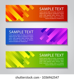 gradient rectangle rainbow colorful vector banner