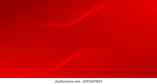Farbverlauf-roter Hintergrund mit wellenförmigem Linienelement.