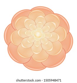 Gradient red camellia icon. Cartoon of gradient red camellia vector icon for web design isolated on white background