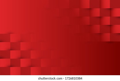 Gradient Red Flat Block  Geometric Background