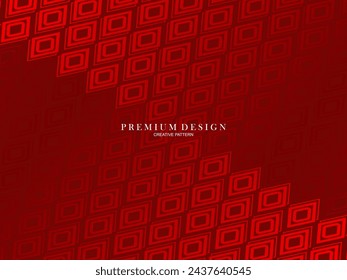 Gradient red flat block geometric premium background. 3d red steel background.