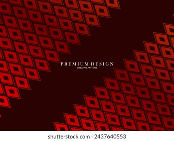 Gradient red flat block geometric premium background. 3d red steel background.