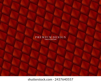 Gradient red flat block geometric premium background. 3d red steel background.