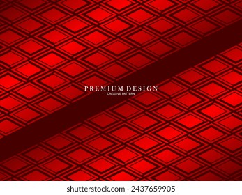 Gradient red flat block geometric premium background. 3d red steel background.