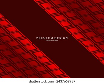 Gradient red flat block geometric premium background. 3d red steel background.