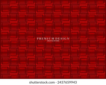 Gradient red flat block geometric premium background. 3d red steel background.