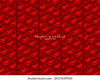 Gradient red flat block geometric premium background. 3d red steel background.