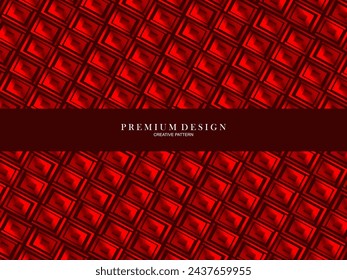 Gradient red flat block geometric premium background. 3d red steel background.