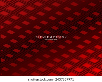 Gradient red flat block geometric premium background. 3d red steel background.