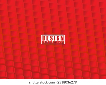 Gradient red flat block geometric premium background. 3d red steel background.