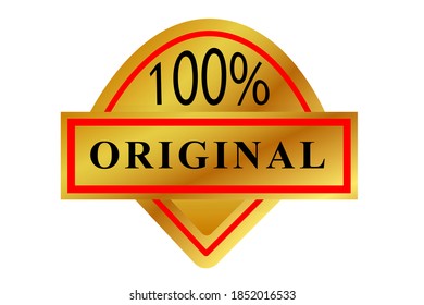 Insignia roja y dorada gradiente o 100% original
