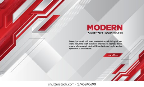 Gradient Red Modern Abstract Techonlogy Wallpaper Background For Presentation - Sport TV Branding - Wallpaper