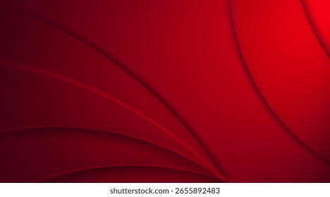 fundo geométrico abstrato de forma vermelha de gradiente com linha e sombra