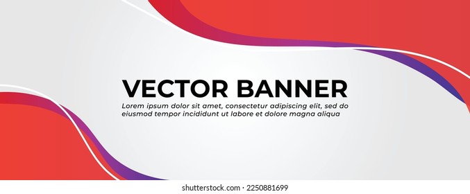 Gradient Red Waves Banner Template Design