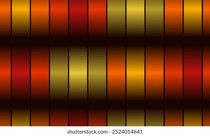 A gradient with red and yellow bands that blend seamlessly. The piece is simple and evokes feelings of warmth and energy.