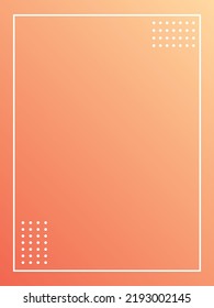 Gradient red yellow trendy tone with white border advertising vector background