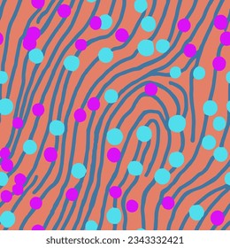 Gradient Repetitive Elegant Retro Decor Texture. Purple Repeated Decoration Simple Organic, Seamless Vector. Bright Seamless Summer Beauty Scribble Art. 