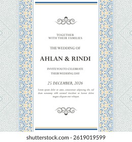 gradient retro wedding invitation template