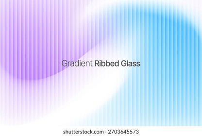 Gradient ribbed fractal glass texture pattern. gradient reflections in abstract background design